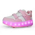 thumbnail image 3 of Kids LED Roller Skate Shoes with Wheel Light up Roller Shoes Kids Skates Sneakers Gift for Girls Boys Children, 3 of 14