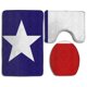 thumbnail image 1 of ABPHQTO Texas Juego de alfombras de baño de 3 piezas Alfombra de baño Alfombra de contorno y tapa de inodoro, 1 of 2