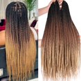thumbnail image 1 of Trenzas ZHTKs Ombre Box de ganchillo, 24 pulgadas, para mujer, 6 unidades, 1 of 6