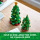 thumbnail image 3 of LEGO Christmas Tree Toy Building Set for Kids, Collectible Holiday Home Decor, Tabletop Christmas Tree Gift, Festive Craft Project for Families to Build Together, 2 Building Options in 1 Set, 40573, 3 of 5
