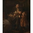 thumbnail image 3 of Joakim Skovgaard 12x14 Black Modern Framed Museum Art Print Titled - The Artist's Wife with Two Children (1889 - 1890), 3 of 5