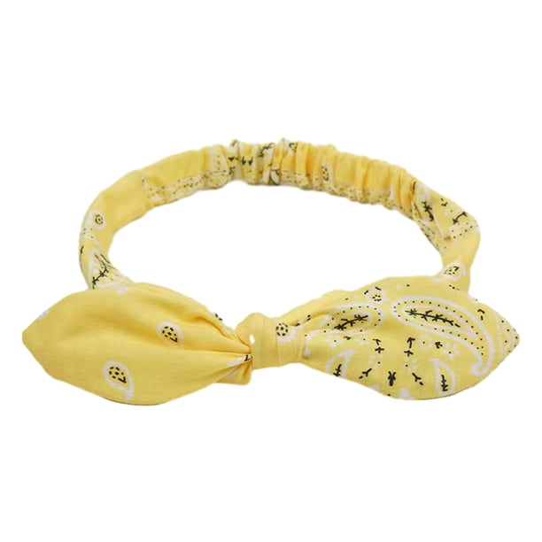 Qarigey Poliéster Manténgase elegante y sin sudor Diadema ajustable para niñas Accesorios para el cabello Diademas para el cabello Amarillo Type3 NO3