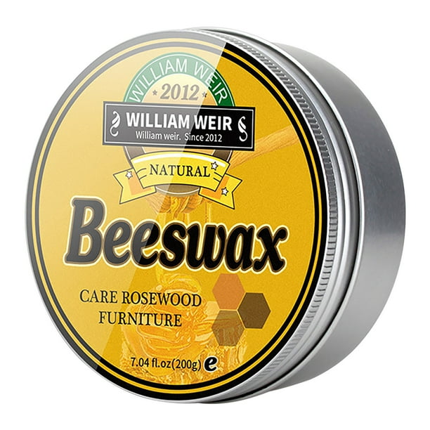 Cera para muebles de madera roja, cera de abejas para muebles de madera maciza, cera ecológica natural, cera para pisos, cera sólida para abrillantar y pulir (200 g)