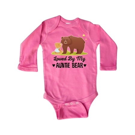 

Inktastic Auntie Bear Loves Me Nephew Gift Baby Boy or Baby Girl Long Sleeve Bodysuit