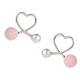 thumbnail image 4 of Pendientes Zulema Stud de oreja de corazón de melocotón, 4 of 8