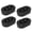Black, variant on 2 Hole Exhaust Hanger Bushing Muffler Upgrade EPDM Insulator Shock Absorbent Mount Bracket High-Density Hangers 12mm Hole (73mm x 47mm x 21mm) Universal Fit - Pack of 4