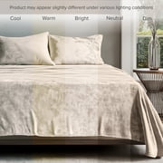 Bare Home Microplush Fleece Sheet Set - Ultra Soft - Deep Pocket - Twin, Sand