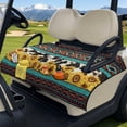 thumbnail image 3 of Whosucclay Cow Print Sunflower Folding Golf Cart Seat Covers, All-Weather Protection Golf Cart Seat Cushion Cover for EZGO Yamaha Club Car 4 Storage Pockets, 3 of 9