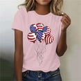 thumbnail image 2 of VKOYWKM 4th of July Shirts Women American Flag Star Stripe Graphic Tees Patriotic Crew Neck Independence Day Tops Casual Short Sleeve Summer T Shirts, 2 of 5