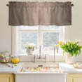 thumbnail image 4 of Valances for Windows Modern Dark Brown Color Gradient Rod Pocket Short Curtain for Bathroom Living Room Bedroom Minimalist Art Ombre 1 Panel 42x12in, 4 of 9