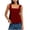 Wine, variant on Feancey Women's Gingham Tank Top Bow Tie Back Casual Peplum Tank Tops Square Neck Sleeveless Babydoll Shirts 2026 Trendy Y2K Clothes Black L