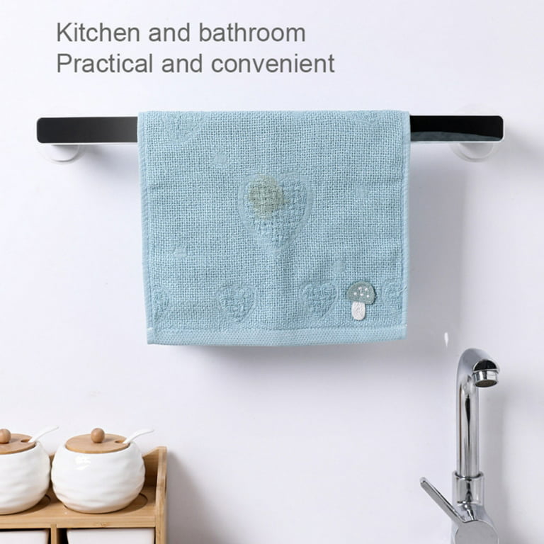 AUSTY Hand Towel Bar Self Adhesive Wall Mounted Bathroom Towel Holder  Kitchen Dishcloth Storage Rod, ABS Material, 28cm