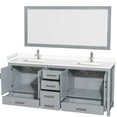 thumbnail image 4 of Wyndham Collection WCS141480DESWCUNSM70 Sheffield 80" Free Standing Double Basin Vanity, 4 of 7