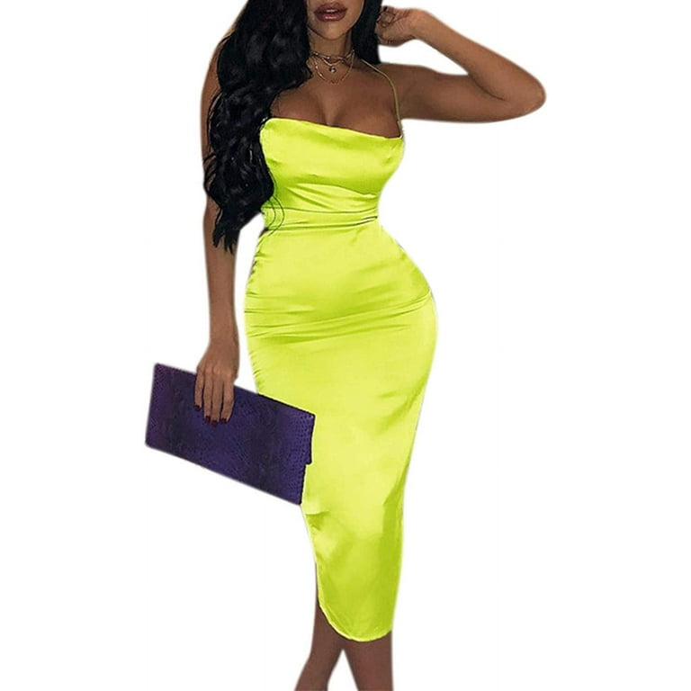 neon cocktail dress Lace Up In Neon Mini Dress main image 0
