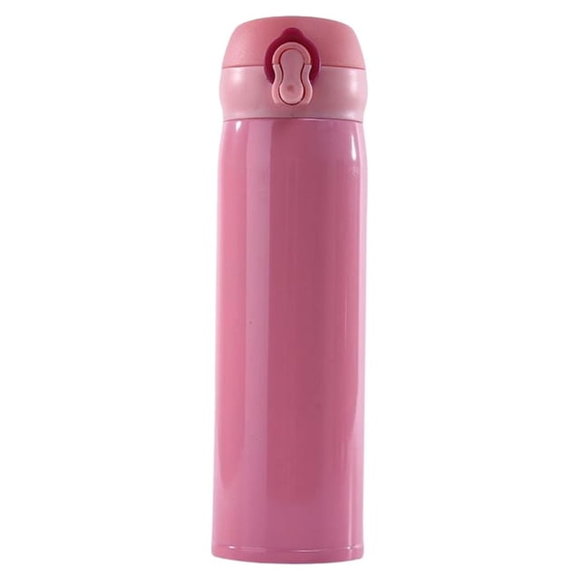 Naiovety Frasco de vacío de 500ML, botella térmica portátil, taza de aislamiento, tazas rectas Teteras Rosado