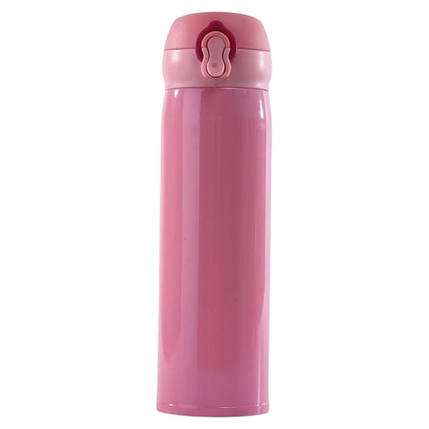 Wosthever Frasco de vacío de 500ML, botella térmica portátil, tazas aisladas de acero inoxidable Teteras Rosado