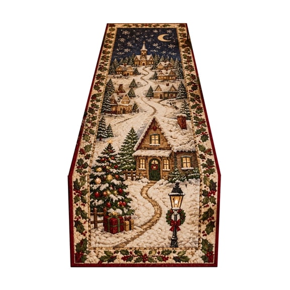 StlyGar Fall Table Runner Quilted Halloween and Thanksgiving Christmas Dining Decor | Farmhouse Table Accent for Kitchen, Buffet and Holiday Meals, Available in 14 x 108 inch