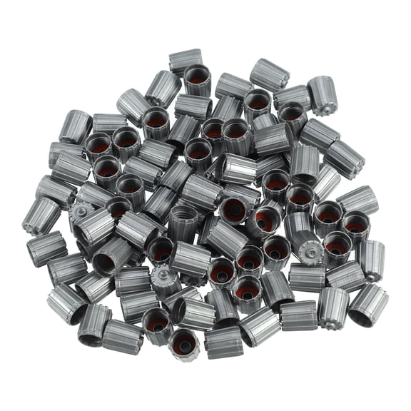 Unique Bargains 100pcs Universal Tire Valve Stem Caps for Car SUV Bike Trucks Motorcycles 12mm Plastic Gray