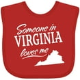 thumbnail image 3 of Inktastic Someone in Virginia Loves Me Boys or Girls Baby Bib, 3 of 4