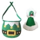thumbnail image 1 of Babero navideño con gorro para mascotas, decoración navideña para perros y gatos pequeños, ideal para fiestas de invierno. ¡Un regalo fantástico! Acce verde, 1 of 8