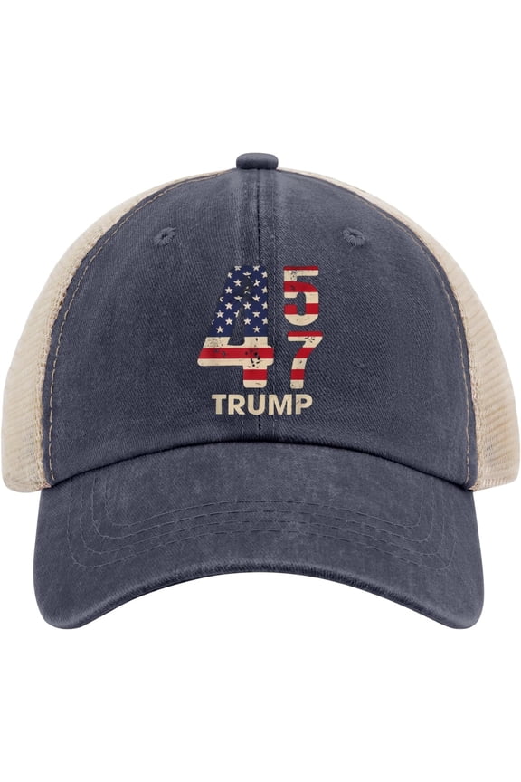 Funny Trump 45 47 Maga HatTrump 45 47 Hats2024 Trump Caps for Men WomenWashed Distressed Trump Baseball Cap