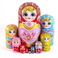 thumbnail image 1 of Juguete apilable de madera HUOGUO Craft Wood Shapes Matryoshka, 20 cm, 1 of 4