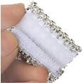 thumbnail image 3 of nipocaio 30Pcs Chair Sash Rings Silver Napkin Rings Holder with Hasp Closure Plastic Diamond Mesh Wrap Ribbon Table Ornament, 3 of 6