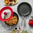 thumbnail image 2 of Henckels Capri Notte 4-pc Aluminum Nonstick Cookware Set with Universal Lid, 2 of 5
