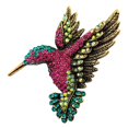thumbnail image 1 of Hummingbird Multi Austrian Crystal Pin Brooch Jewelry Multicolor, 1 of 1