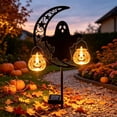 thumbnail image 2 of FEOLGEHLY Halloween Solar Lights Outdoor Waterproof, Solar Pumpkin Stakes, Halloween Decorations Outdoor Clearance, Halloween Porch Decor Saving, Halloween Home Yard Walkway Patio Decor (H), 2 of 6