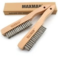 thumbnail image 1 of Cepillo de alambre MAXMAN de acero inoxidable de alta resistencia con mango de 10 cm, 1 of 5