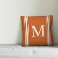 thumbnail image 2 of Creative Products Orange Farmhouse Stripes Monogram 18x18 Spun Poly Pillow, 2 of 2