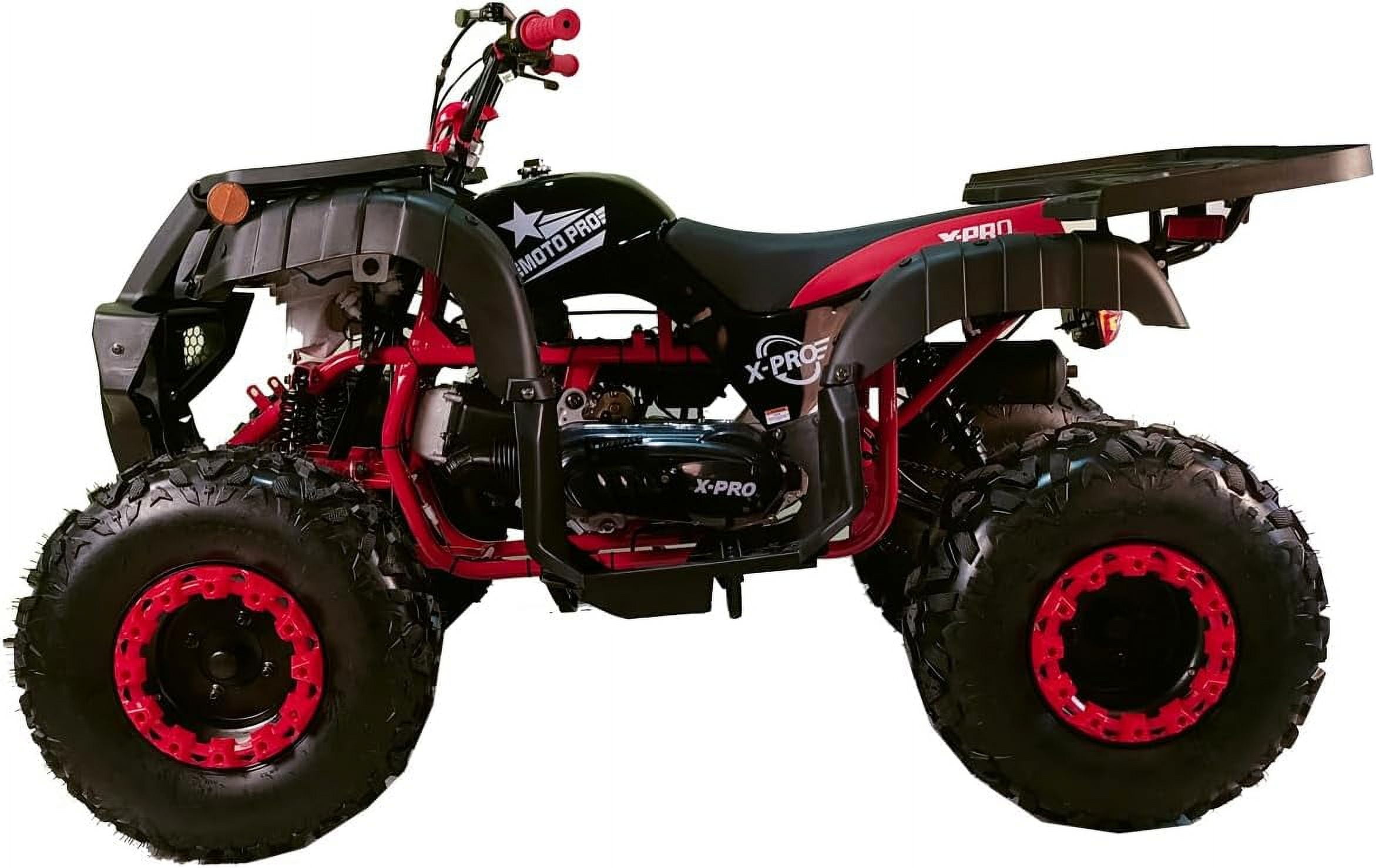 X-Pro 200 ATV Quad Full Size 4 Wheeler Utility Adult ATV, Automatic Transmission Reverse Big Wheel