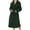 #1_Green, variant on Women's Fuzzy Plush Robe - Long Soft Bathrobe with Pockets & Belt, Shawl Collar Warm Loungewear Sleepwear for Postpartum/Hospital