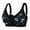 Black-06, variant on SPZTSX Bras for Older Women Front Closure Push up Bra Printed Wireless Senior Bra with Snaps Workout Yoga Sports Bras