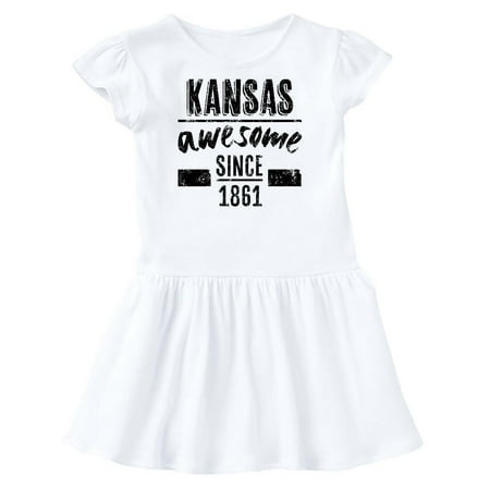 

Inktastic Kansas Awesome Since 1861 Gift Toddler Girl Dress