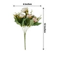thumbnail image 3 of Efavormart 4 Pack | 12" Artificial Blush / Rose Gold Mini Ranunculus Silk Flower Arrangements, Faux Buttercup Floral Bouquets, 3 of 11