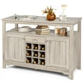 thumbnail image 1 of Giantex Buffet Server Sideboard with 9 wine cabinets, 2 cabinets, and 1 drawer, Gray, 1 of 7