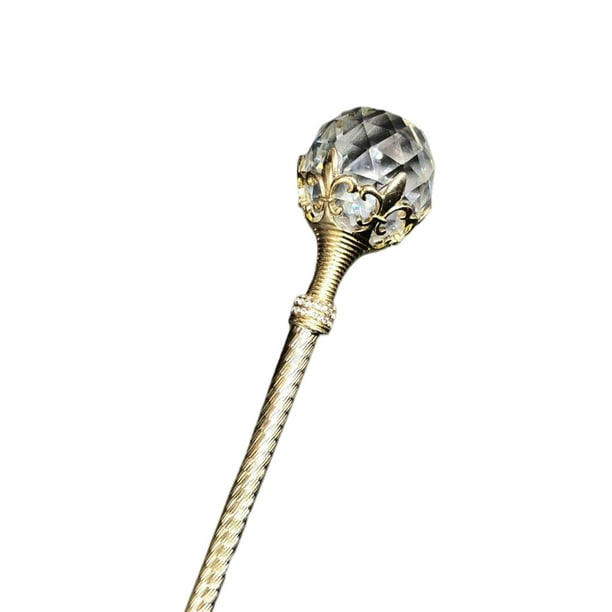Cetro de bola de cristal Soledad Scepter Festival Pageant Oro