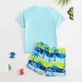 thumbnail image 2 of MuXiKeJi Clothes Boy Swim Set Graphic Print Swimwear Set Boys 2 Piece Swimsuit Water Park Toddler Boy Bathing Suits, 2 of 7