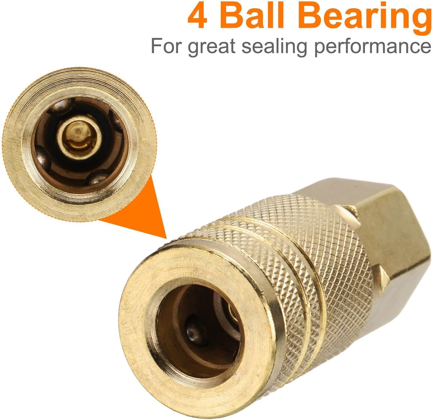 MKEUDQ-2pcs Female Industrial Coupler 1/4" NPT M Style Air Hose Fittings Quick Connector Air Coupler for Air Compressor Pneumatic Tools