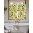 thumbnail image 4 of Yellow Lemons Bathroom Window Curtain, Summer Botanical Checkered Pastoral Light Filtering Coffee Kitchen Curtains, Bedroom Living Room Curtains 2 Panel 84"x54", 4 of 6