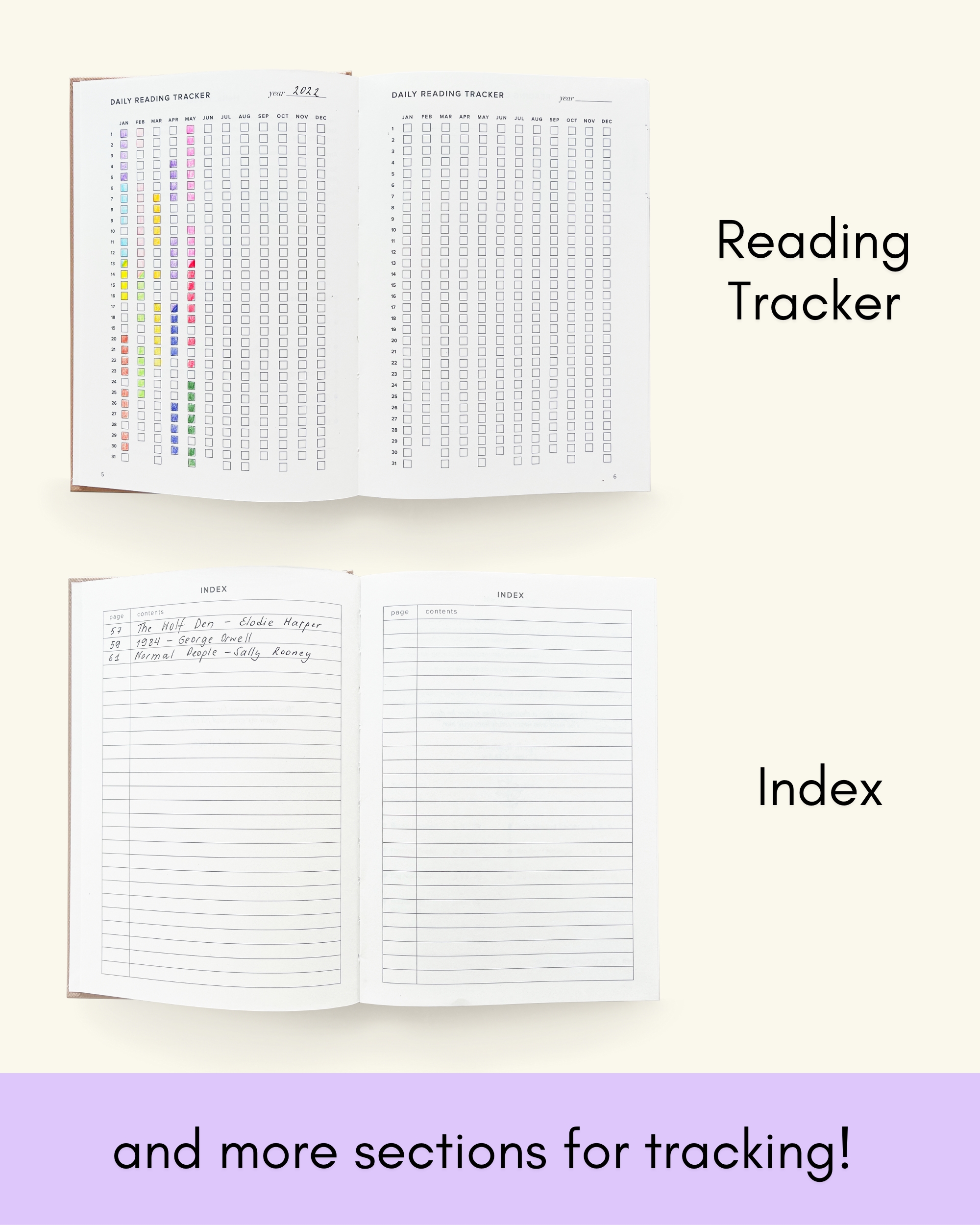 Kunitsa Co. Reading Journal. Review and Track Your Reading (Burgundy) - 52 Book Reviews