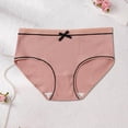 thumbnail image 6 of oelaio Girls Ribbed Cotton Panties Soft Breathable Underwear Mid Waist Bow Front Briefs Comfortable Underpant Red 13-16 Years, 6 of 6