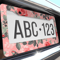 thumbnail image 6 of 1 Pcs Pink Roses Pattern License Plate Frame, License Plate Cover for Car Decorative Parts, Aluminum License Plate Bracket Holder Rust-Proof Weather-Proof for US Standard Car, 6 of 9