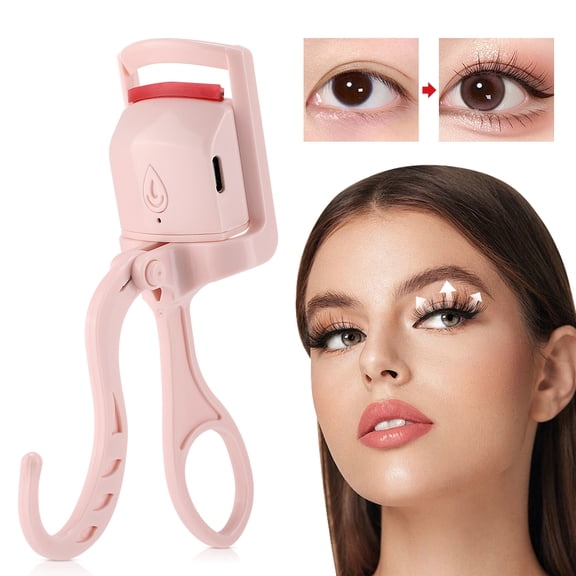 Flaremore Electric Heated Eyelash Curler 30S Fast Heating,Anti-Scald Eyelash Curler with Silicone Pad,Rechargeable Portable Lash Curling Wand,Cordless Eyelash Styler for Long-Lasting Curl,Gifts