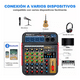 thumbnail image 2 of Consola Mezclador Audio Bluetooth Usb Mixer De 6 Canales, 2 of 4