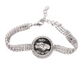 thumbnail image 1 of Coches clasicos patron pintado a mano Pulsera de tobillera de cadena de tenis, joyería de diamantes, 1 of 3