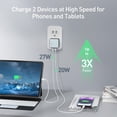 thumbnail image 3 of Cargador de pared USB C Nekmit de 47 W con doble puerto para iPhone Galaxy, 3 of 7