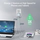 thumbnail image 3 of Cargador de pared USB C Nekmit de 47 W con doble puerto para iPhone Galaxy, 3 of 7